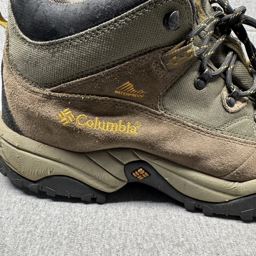 Columbia Boots Mens 14 Trail Meister Mid Brown Omni Grip Hiking Waterproof Woods